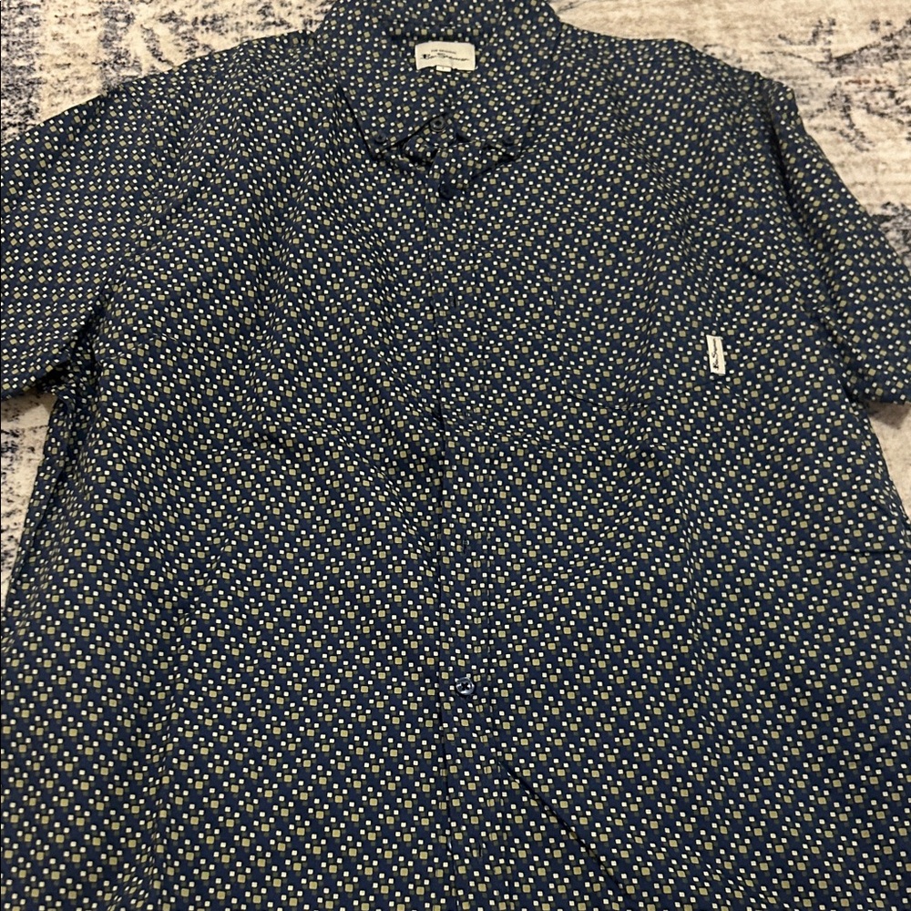 Ben Sherman Navy and White Geometric Shirt